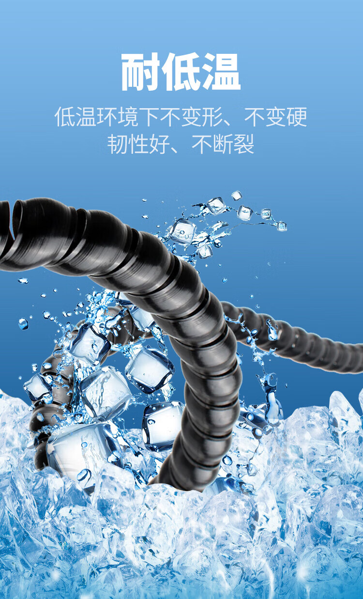 螺旋保护套缠绕管液压油管子洗车机高压水管胶管电线缆护线软套管